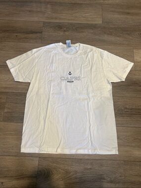 NWOT JHK Men’s White Logo T-Shirt “Capri Italia” Size XL